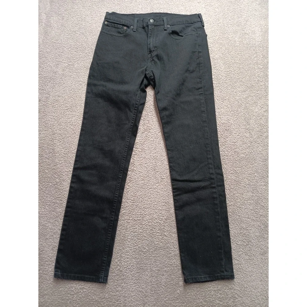 Levi's 511 Slim Fit Men's W32 L32 Black Stretch Denim‎ Jeans Mid Rise